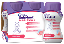NUTRICIA Nutridrink Protein Omega3 uogų skonio 125 ml gėrimo pakelis, 4 vienetai