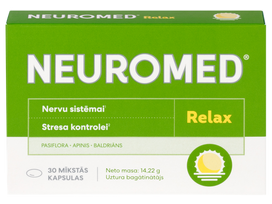 NEUROMED Relax – 30 minkštųjų kapsulių nervų sistemai
