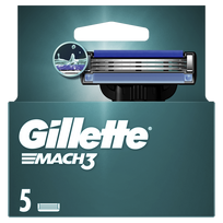 Gillette Mach3 skustuvo kasetės (5 vnt.) – keičiami priedai