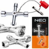 Universali techninių spintų raktų rinktinė NEO TOOLS 02-001 su PH2 ir SL antgaliais