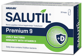 SALUTIL Premium su 9 bakterijų padermėmis – 30 kapsulių pakuotė