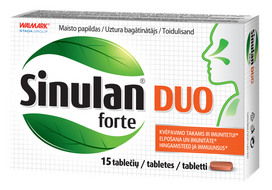 SINULAN Duo Forte — 15 tablečių kvėpavimo takų sveikatai