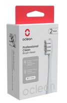 OCLEAN Professional Clean P1C9 Silver dantų šepetėlio galvutės, 2 vnt., elektriniam valymo sprendimui