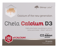 OLIMP LABS Chela - D3 vitaminas su kalciu, 30 kapsulių