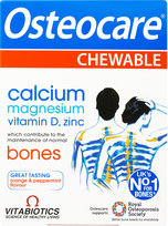 OSTEOCARE kalcio, magnio, vitamino D3 ir cinko kramtomosios tabletės (30 vnt.)