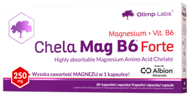 Magnio ir vitamino B6 kapsulės Chela-Mag B6 Forte OLIMP LABS, 60 vnt.