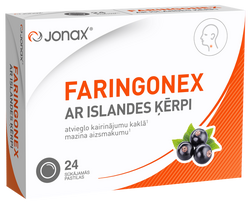 JONAX Faringonex pastilės su islandine kerpena, 24 vnt.