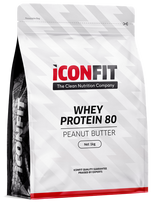 ICONFIT Whey Protein 80 milteliai – Žemės riešutų sviestas, 1000 g