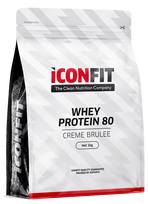ICONFIT Whey Protein 80 – krembriulė skonio milteliai, 1000 g