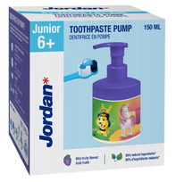 JORDAN Kids Pump vaikų dantų pasta (6-12) 150 ml su dozatoriumi