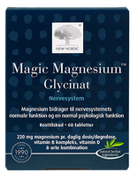 NEW NORDIC magnio glicinato tabletės su vitaminais, 60 vnt.