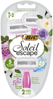 BIC Soleil Escape Rose & Magnolia vienkartiniai skustuvai, 2 vnt.