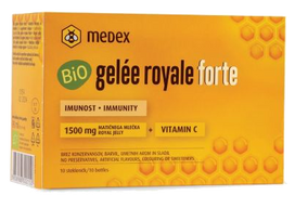 MEDEX Bio Peru bičių pienelio stipriosios ampulės (9 ml), pakuotėje 10 vnt.