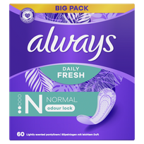 ALWAYS Dailies Fresh&Protect Normal – 60 vnt. kasdienių įklotų