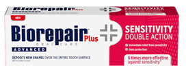 BIOREPAIR Plus Advanced Double Action dantų pasta jautriems dantims, 75 ml