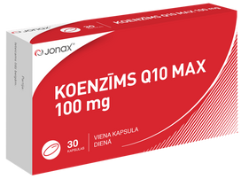 JONAX Q10 Max 100 mg – 30 kapsulių pakuotė