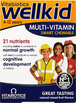 WELLKID Smart – 30 kramtomųjų tablečių vaikams