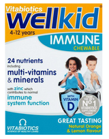 WELLKID IMMUNE kramtomosios tabletės, 30 vnt.