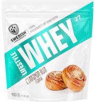 SWEDISH SUPPLEMENTS Lifestyle Whey Cinamon Bun – 900 g proteino miltelių