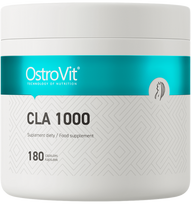 OstroVit CLA 1000 mg – 180 lengvai nuryjamų kapsulių pakuotė