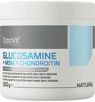 OSTROVIT Gliukozaminas + MSM + Chondroitinas, natūralaus skonio milteliai, 150 g