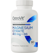 OstroVit magnio citratas 400 mg su B6 – 90 tablečių energijai ir ištvermei