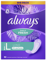ALWAYS Long kasdieniniai įklotai, 52 vnt. — Kasdienės gaivos garantas