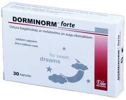 DORMINORM Forte, 30 kapsulių pakuotė
