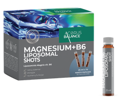 ACORUS BALANCE Liposominis magnis + B6 vienkartinės dozės 14 ampulių po 25 ml