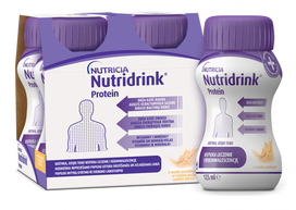 NUTRICIA Nutridrink Protein vanilės skonio, 125 ml buteliukai, 4 vnt.