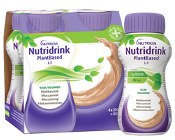 NUTRICIA Nutridrink PlantBased 1,5 kcal/ml mokos kavos skonio 200 ml, 4 vnt.
