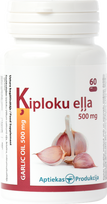 Česnakų aliejaus kapsulės 500 mg - vaistinės produkcija, 60 pakuotėje