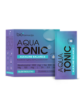 BIOFARMACIJA Aqua Tonic Alkaline – 10 pakelių pakuotė su šarminiais elektrolitais