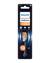 PHILIPS Sonicare Premium All-in-One elektrinio dantų šepetėlio galvutės (juodos), 2 vnt.