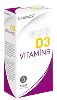 Vitaminas D3 JONAX lašai, 10 ml vaikams