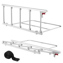 Reguliuojamas metalinis sulankstomas lovos turėklas, 122 cm, su tvirtinimo dirželiu, senjorams