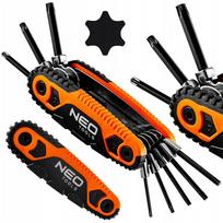 NEO TOOLS 8 vnt. Torx raktų rinkinys su ergonomiška rankena T9–T40