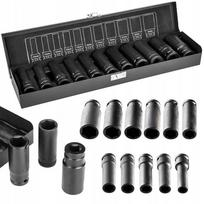 Smūginių galvučių komplektas NEO TOOLS, 11 vnt., 1/2″, 10–24 mm