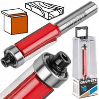 Tiesi freza medienai GRAPHITE su apatiniu guoliu, 13 × 50 mm, 8 mm kotas