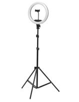 Kosmeda M žiedinė lempa juoda su stovu Ring Light 13" 36W LED