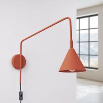 Sollux Lighting sieninis šviestuvas Nox, tamsiai oranžinis