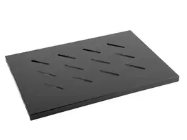 Rack lentyna LANBERG AK-1001-B — 1U 19 colių metalinė lentyna, 500×280 mm, juoda, 120 kg