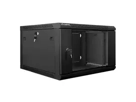Lanberg sieninis montavimo stovo korpusas 19'' 6U 600x600mm juodas (stiklinės durys)