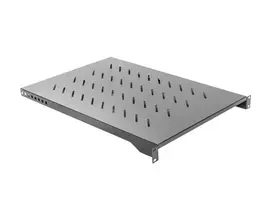 Lentynėlė stelažui LANBERG AK-1010-B 19 colių spintoms, 1U, 482,6×750×45 mm, maks. apkrova 15 kg, juoda