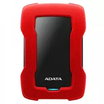 Išorinis kietasis diskas ADATA HD330 2TB 2,5 colio USB 3.2 Gen 1 raudonas, atsparus smūgiams, 256 bitų AES