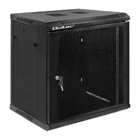 Qoltec 54488 19 colių sieninė serverių spinta, 12U, 600 x 635 x 450 mm, su perforuotomis durelėmis