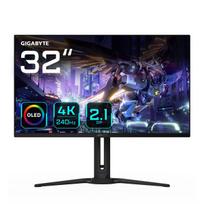 32 colių GIGABYTE AORUS FO32U2P OLED žaidimų monitorius – 3840×2160 UHD, 240Hz, 0.03ms, 250 cd/m², KVM, DisplayPort 2.1