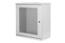 DIGITUS 12U sieninis spintos korpusas, SOHO, nesurinktas 595x540x400 mm, perforuotos priekinės durelės, pilka