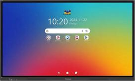 ViewSonic ViewBoard IFP8634 interaktyvus ekranas, 86 colių (218 cm), 4K UHD 3840 x 2160, multi-touch, Android 14 EDLA, 8GB RAM, 350 cd/m², juodas