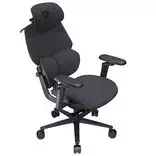 Žaidimų kėdė thunder x3 FLEX Pro Fabric Grey – ergonomiška, reguliuojama, medžiaginė
